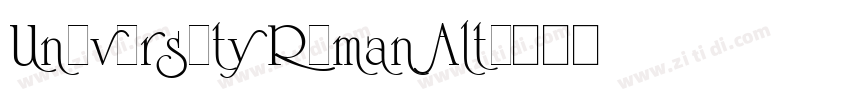 University Roman Alt字体转换